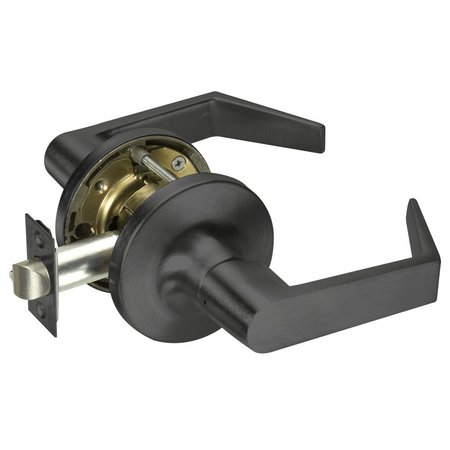 YALE Grade 1 Passage/Closet Latch Cylindrical Lock, Augusta Lever, Non-Keyed, Black Painted Finish AU5401LN 693